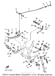 XT600W Stand - footrest