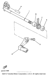 YZ250N Вал переключения