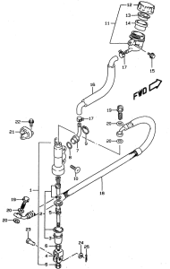 RM80 Задний тормозной цилиндр
