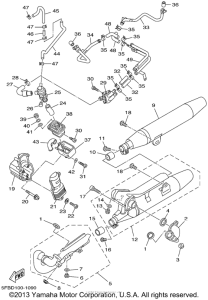 XVS650A Выхлопная система