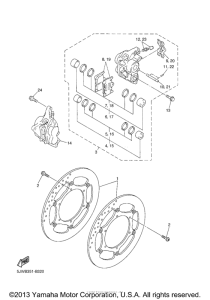 FJR13TC Передний суппорт
