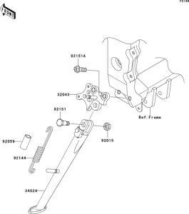 ZX636 Подножка