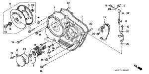 FMX650 Крышка картера правая