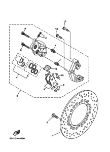 YP250A ﾌﾛﾝﾄﾌﾞﾚｰｷｷﾔﾘﾊﾟ2 5sj1,3,4,c,d,e