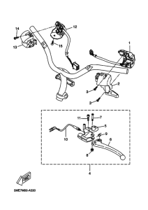 YQ100 Interruptor  manillar&palanc
