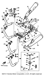 XJ650LJ Выхлопная система