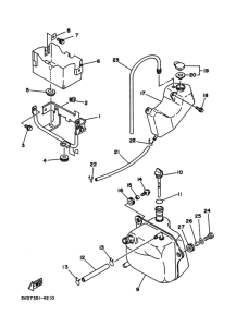 TDM850 Oil tank assy