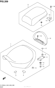 VL1500B Сиденье