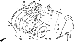 VT1100C Vt1100c left crankcase cover 95-96