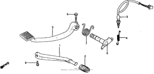 CX650 Brake pedal + gearshift pedal