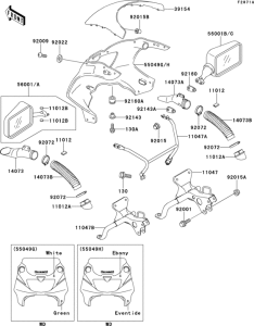 ZX400 Cowling(1 / 2)(zx400-l5 / l7)