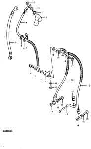 GS850 Передние тормозные трубки