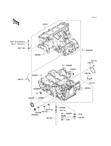 ZX1400 Картер двигателя