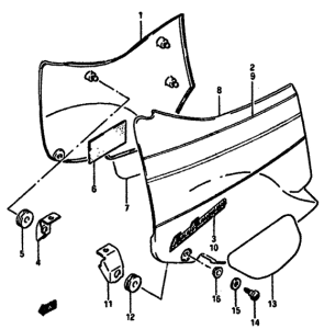 GSX-750 Front rh damper