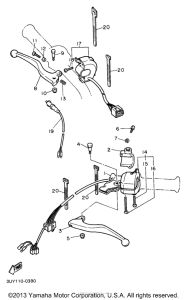 XT600EE Рулевые переключатели