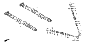  Распред вал / клапана