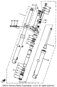 SR185H Передняя вилка