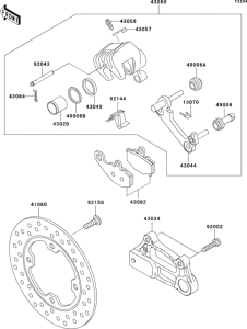 ZX600 Задний тормоз