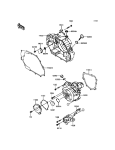 KLX125 エンジンカバー