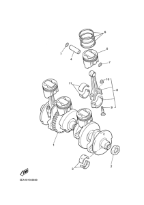 XJR1300 Crankshaft & piston
