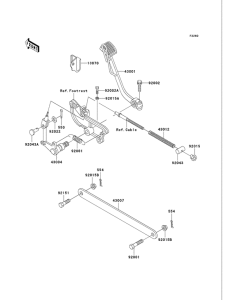 VN750 Педаль тормоза