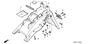 CBF250 Заднее крыло