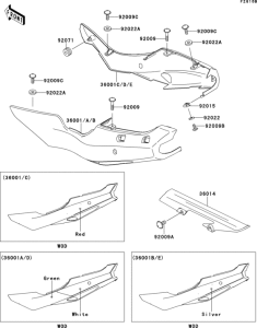 ZX600 Side covers / chain cover(zx600-f3)