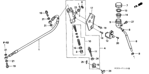 XR250R Задний тормозной цилиндр