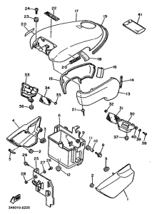 FZX750 Side cover  /  oil tank