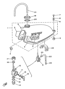 DT125MX Rpservoir a carburant