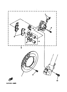 YZ125 YZ125F Передний суппорт
