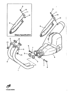 SRX600H (33.1KW) Выхлопная система
