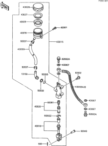 ZX600 Задний торм цилиндр