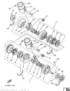 TZ250T Коленчатый вал и поршни