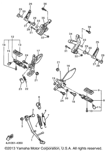 YZF600RHC Подножки
