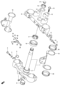 DR-Z400 Кронштейн передней вилки
