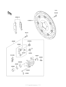 EJ800 Передний тормоз