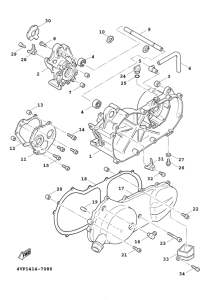 YW100E Картер двигателя