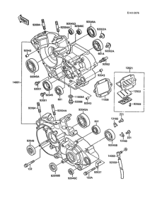 KX125 Картер двигателя
