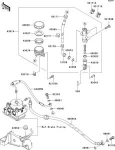ER650 Задний торм цилиндр