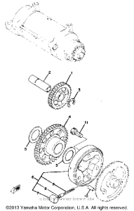 XS750SF Starting motor unit