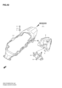 GSX-R1000 Frame center cover