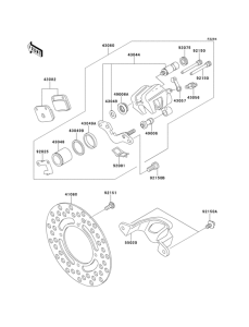 KX65 Задний тормоз
