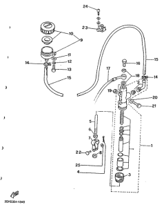 TDR125R Задний торм цилиндр