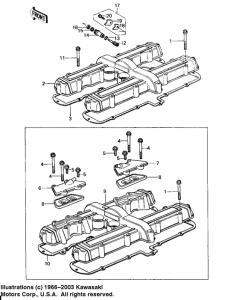 KZ650 Крышка головки цилиндров