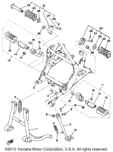 XS750E Stand - footrest
