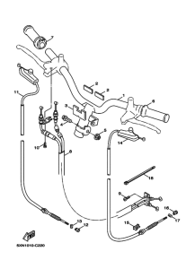 YL50 Рулевой рычаг и кабель