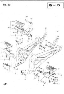 GSX500 Подножки