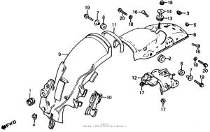XL100S Rear fender 79-80