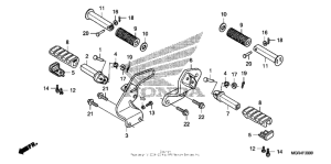 VT750RS Подножки
